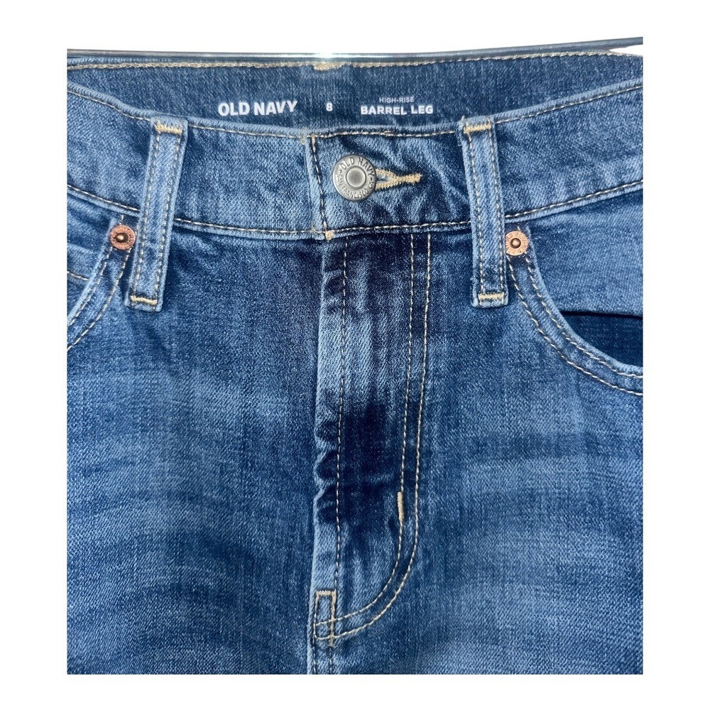 Old Navy Womens High Waisted Barrel Ankle Jeans, Size 8 - Picture 3 of 10